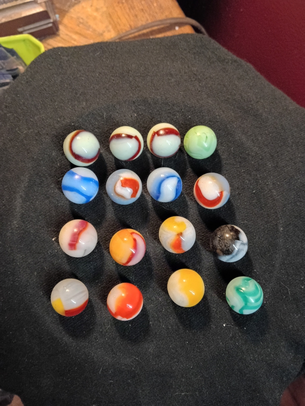 Vintage Assorted Swirl Glass Marbles - Multicolor Decorative Set